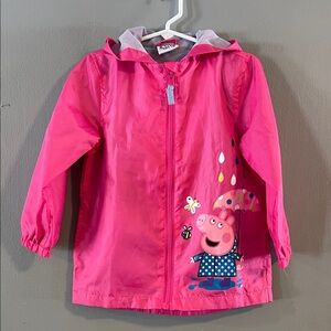 Peppa Pig Raincoat Pink Lightweight waterproof slicker for Girls size 5